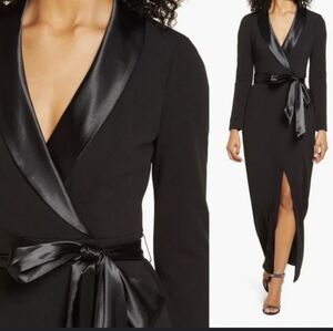 Eliza J Black Long Sleeve Dress